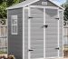 Outdoor Resin Storage Shed 5X4 FT Sheds Kit with Floor Window Lockable Door Included, Waterproof outside Plastic Sheds