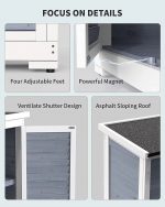 63'' Tall Solid Wood Outdoor Storage Cabinet, Waterproof Garden Shed with Double Doors, Adjustable Shelves & Asphalt Roof