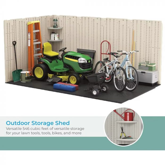 8' X 10' Heavy-Duty Resin Tremont Storage Shed, Sand
