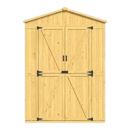 Compact 4.6x2.3 FT Wooden Outdoor Storage Shed with Floor & Lockable Door - Waterproof