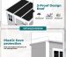 6X6 FT Resin Storage Shed, Waterproof Plastic Storage Shed with Floor & Window, All Weather outside Tool Storage Cabinet With