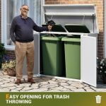 41 Cu.Ft Horizontal Storage Shed Outdoor, Weatherproof Resin Storage Shed with Floor Thickened, Gas Spring, Lockable Doors